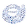 Electroplate Transparent Glass Beads Strands EGLA-N057-02A-01-2