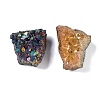 Electroplate Natural Quartz Geode Cornucopia Mineral Specimen DJEW-M014-02G-2