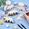 Olycraft 20Pcs 2 Style Unfinished Wood Pieces DIY-OC0010-63-3