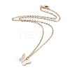 Brass Butterfly Pendant Necklaces X-NJEW-JN02677-1