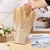 Bust Wooden Display Stands for Necklaces ODIS-WH0331-54-3