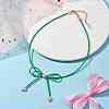 Glass Seed Pendant Necklaces for Women NJEW-MZ00031-04-2