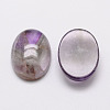 Oval Natural Amethyst Cabochons X-G-K020-14x10mm-03-2