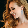 ANATTASOUL 8 Pairs 8 Style Crystal Rhinestone Dangle Stud Earrings EJEW-AN0003-13-4