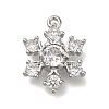 Rack Plating Brass Micro Pave Cubic Zirconia Pendants KK-M014-10A-P-1