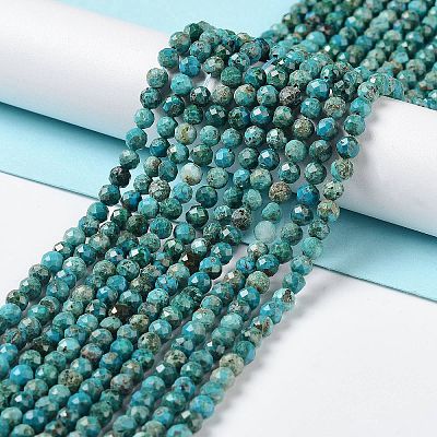Natural Chrysocolla Beads Strands G-P514-A03-03-1
