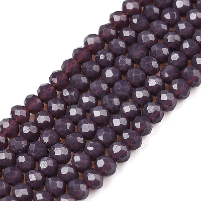 Opaque Solid Color Imitation Jade Glass Beads Strands EGLA-A044-P2mm-D11-1