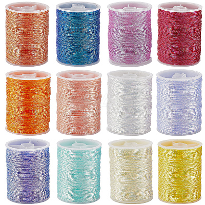 12 Rolls 12 Colors Metallic Sewing Thread OCOR-CY0002-02B-1