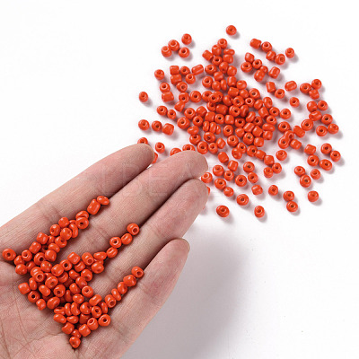 Baking Paint 6/0 Glass Seed Beads SEED-S004-Y5-1
