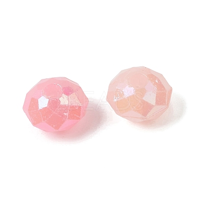 UV Plating Opaque Acrylic Beads OACR-G058-15A-1