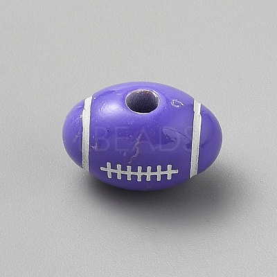 Opaque Acrylic European Beads SACR-CJC0001-34C-1
