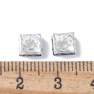 Brass Rhinestone Spacer Beads RSB072-14S-1