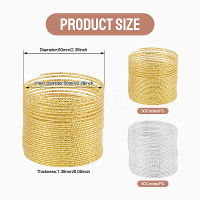 2Pcs 2 Colors Textured Iron Memory Beading Wire for Wire Wrap DIY Jewelry Making MW-TA0001-06C-1