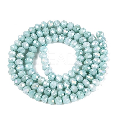 Anti-Tarnish Dyed Rondelle Glass Beads Strands LS-EGLA-T021-3mm-17-06-1