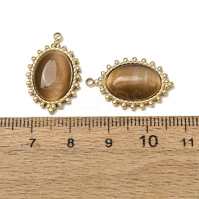 303 Stainless Steel & Cat Eye Pendants CE-CBA1E47-13G-01-1