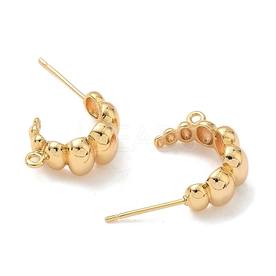 Brass Stud Earring Findings X-KK-C099-15G-1