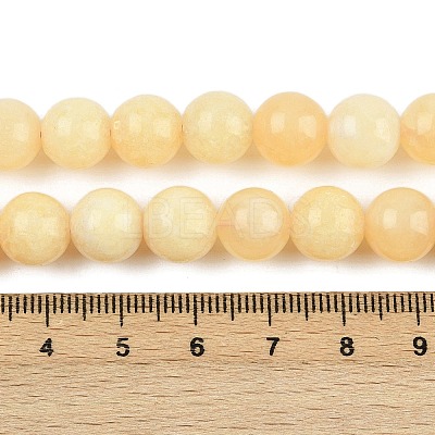 Natural Yellow Calcite Beads Strands G-C251-A01-10mm-1