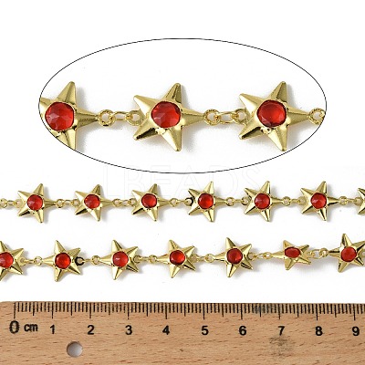 Brass Glass Link Chains CHC-R001-06G-05-1