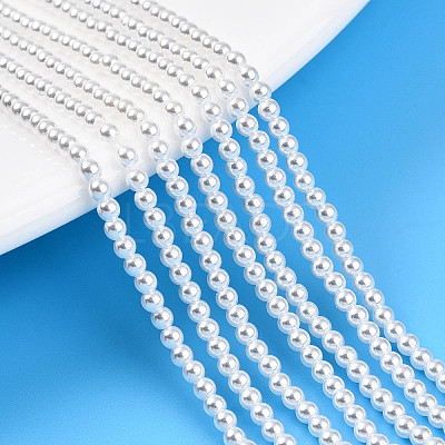 Baking Paint Pearlized Glass Pearl Bead Strands HY-N002-2mm-A12-1