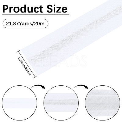 Polycotton Double Fold Bias Tape OCOR-WH20006-22A-1