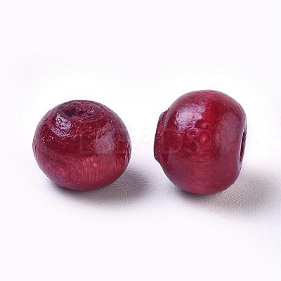 Dyed Natural Wood Beads X-WOOD-Q006-8mm-08-LF-1