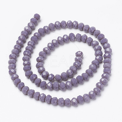 Opaque Solid Color Glass Beads Strands EGLA-A034-P4mm-D11-1