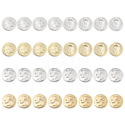 32Pcs 2 Style Brass Charms KK-SC0002-54-1