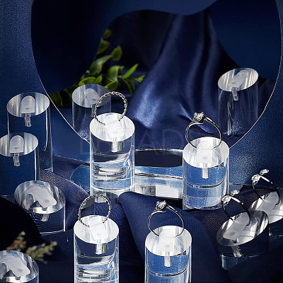 14Pcs 7 Styles Acrylic Ring Displays RDIS-FG0001-32-1