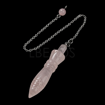 Natural Rose Quartz Pointed Dowsing Pendulums G-F758-F08-P-1