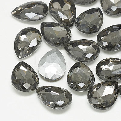 Pointed Back Glass Rhinestone Cabochons RGLA-T081-10x14mm-03-1