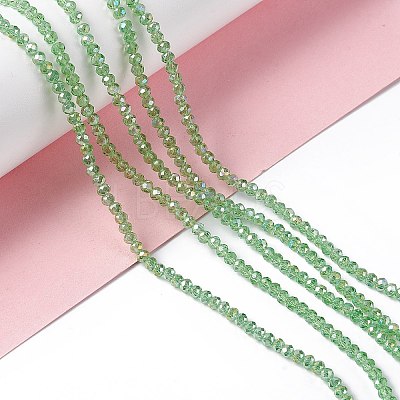 Electroplate Glass Beads Strands LS-EGLA-R048-2mm-10-1