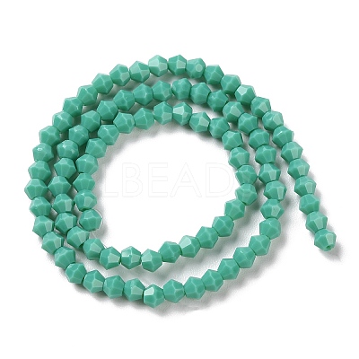 Opaque Solid Color Imitation Jade Glass Beads Strands GLAA-F029-P4mm-07-1