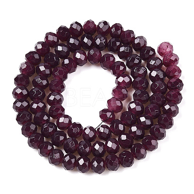Baking Paint Imitation Jade Glass Bead Strands X-DGLA-A034-J6MM-A02-1