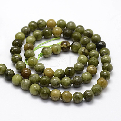Natural Chinese Jade Beads Strands X-G-F363-6mm-1