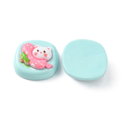 Opaque Cute Cartoon Resin Cabochons CRES-O006-06E-1