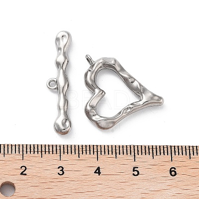 Non-Tarnish 304 Stainless Steel Toggle Clasps X-STAS-A092-08A-P-1