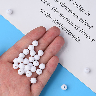 Opaque Acrylic Beads MACR-S370-C8mm-01-1