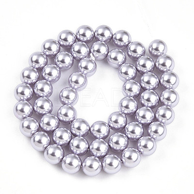 Baking Paint Pearlized Glass Pearl Bead Strands HY-N002-8mm-A04-1