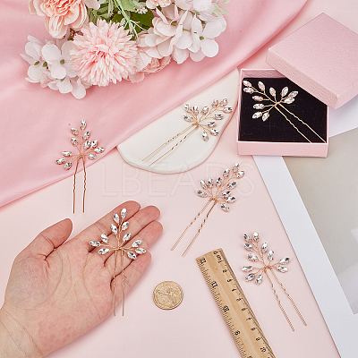 6Pcs Alloy Rhinestone Hair Sticks for Women OHAR-FG0001-08KCG-1