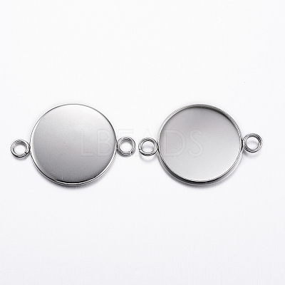 Tarnish Resistant 304 Stainless Steel Cabochon Connector Settings LS-STAS-P161-29-20mm-1
