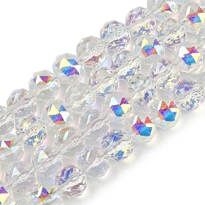 Transparent Electroplate Glass Beads Strands EGLA-N002-34C-C25-1