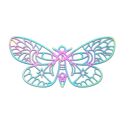 201 Stainless Steel Pendants STAS-B051-02RC-01-1