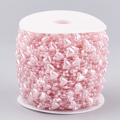 ABS Plastic Imitation Pearl Beaded Trim Garland Strand AJEW-S071-02B-1