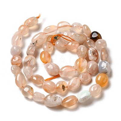 Natural Cherry Blossom Agate Beads Strands G-I351-B07-1