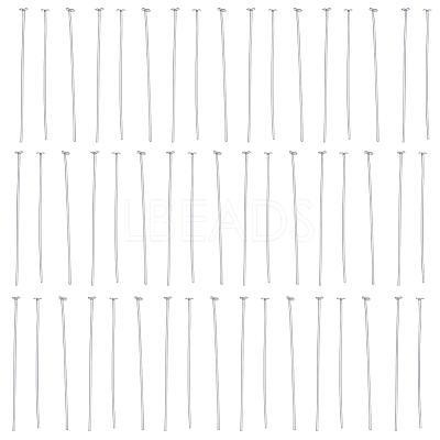 40Pcs 925 Sterling Silver Flat Head Pins STER-SC0001-23A-1