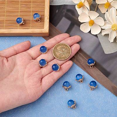 10Pcs Gemstone Charm Pendant Crystal Quartz Healing Natural Stone Pendants Buckle for Jewelry Necklace Earring Making Cra JX599G-1