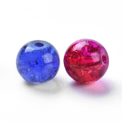 Baking Paint Crackle Glass Beads DGLA-X0006-6mm-02-1