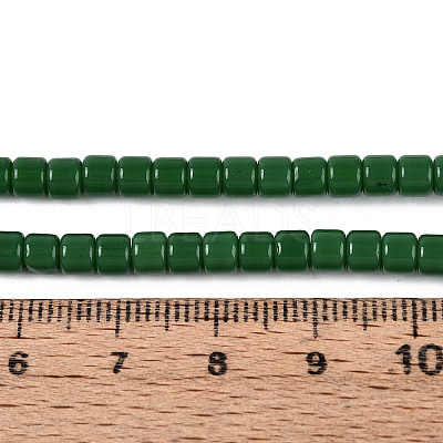 Opaque Solid Color Glass Beads Strands GLAA-N065-4x4mm-C09-1