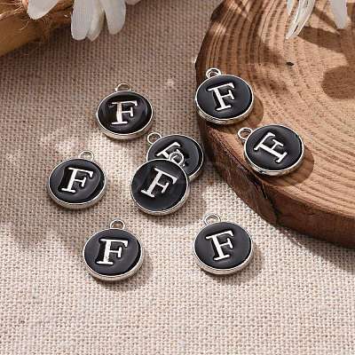 Platinum Plated Alloy Charms X-ENAM-S118-02F-P-1
