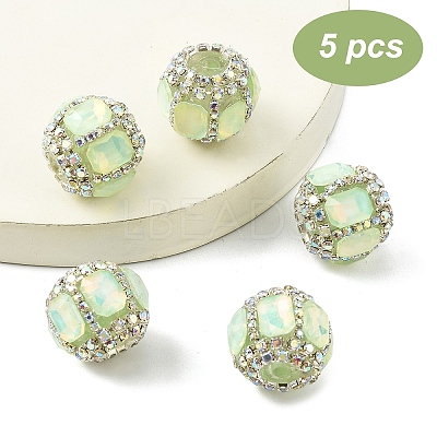5Pcs Acrylic Beads OACR-YW0003-65D-1
